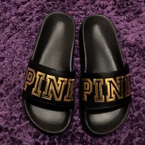 Pink single strap slide